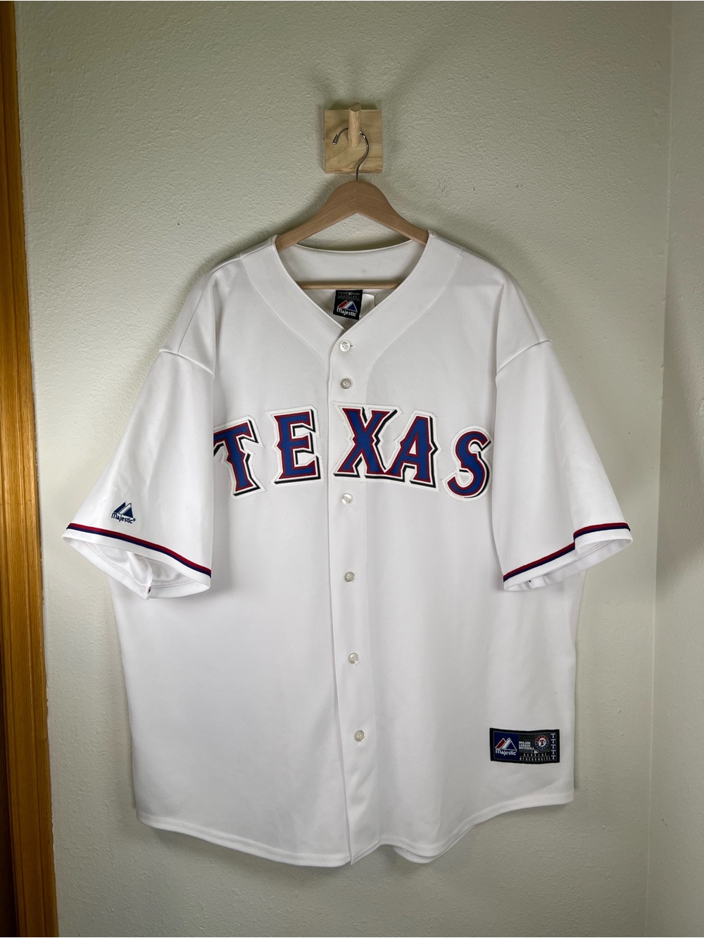Vintage Majestic Texas White MLB Baseball Jersey Size 2X